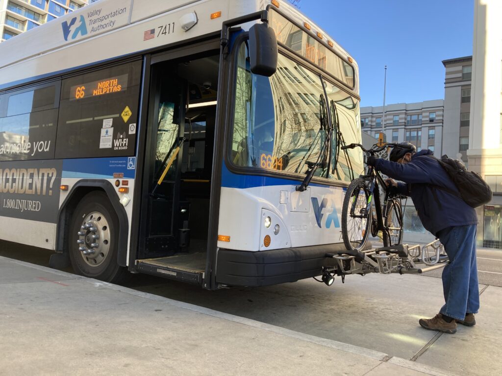 Route-66-Bus-With-Bicyclist-Loading-Bike